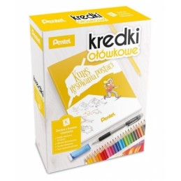 KREDKI OŁÓWKOWE PENTEL 24 KOL.