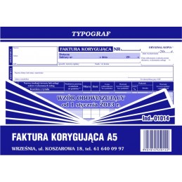 FAKTURA VAT A5 KORYGUJĄCA...