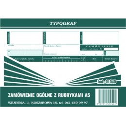 ZAMÓWIENIE A5 TYPOGRAF 01040