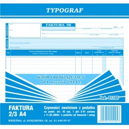 FAKTURA 2/3 A4 BEZ VAT...