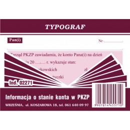 INFORMACJA O STANIE KONTA W...