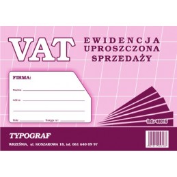 EWIDENCJA UPROSZCZONA VAT...