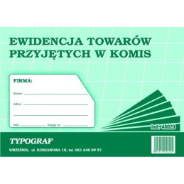 EWIDENCJA KOMISOWA A5...