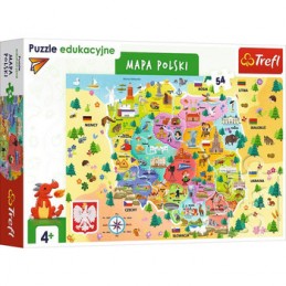 PUZZLE 54 Edukacyjne - Mapa...
