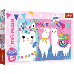 PUZZLE 100-EL WESOŁE LAMY
