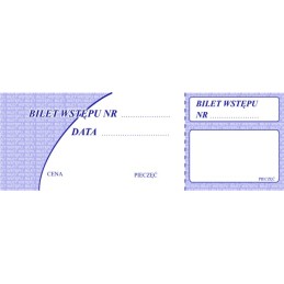 BILET WSTĘPU 1/2 A6...