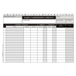 KARTA NARZĘDZIOWA IMIENNA...