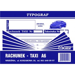 RACHUNEK TAXI A6 TYPOGRAF...