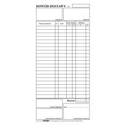 DOWÓD DOSTAWY 1/3 A4...