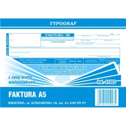FAKTURA VAT A5 BRUTTO...