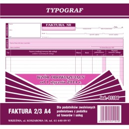 FAKTURA 2/3 A4 BEZ VAT...