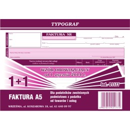 FAKTURA A5 BEZ VAT POZIOM...