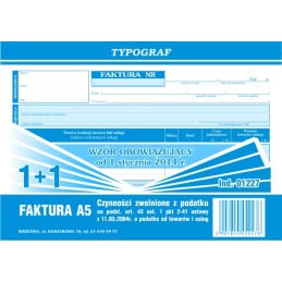 FAKTURA A5 1+1 BEZ VAT ART....
