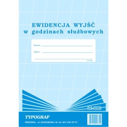 EWIDENCJA WYJŚĆ W GODZ....
