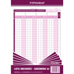 LISTA OBECNOŚCI -GODZINOWA...