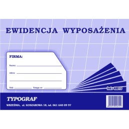 EWIDENCJA WYPOSAŻENIA A5...
