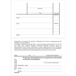 KARTA ZAPISU ZOBOWIĄZAŃ...