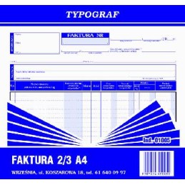 FAKTURA VAT 2/3 WIELOKOP....