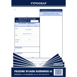 DELEGACJA A5 TYPOGRAF 02029...