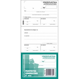 PRZEPUSTKA JEDNORAZOWA A7...