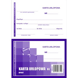 KARTA URLOPOWA A6 OFF EMEKO...